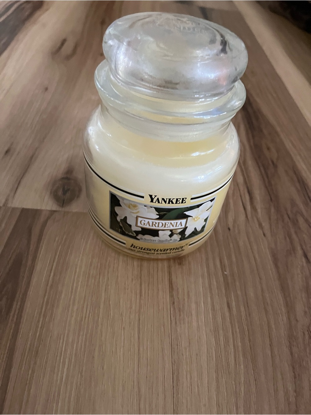 Yankee Candle Gardenia Housewarmer Scented Candle 14.5 oz. Jar BLACK BAND Floral